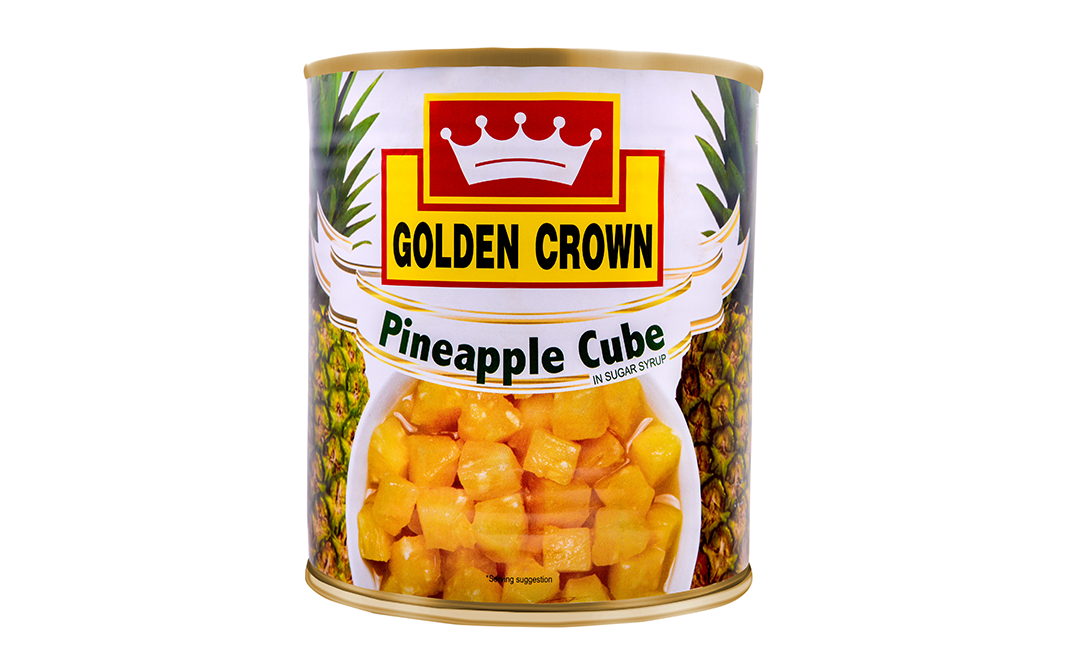 Golden Crown Pineapple Cube In Sugar Syrup   Tin  3 kilogram